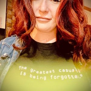 Bk & White Long sleeve Tee Wounded Warriors